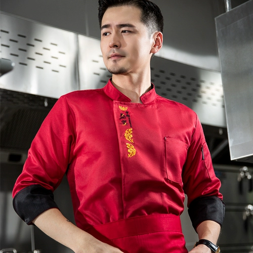Шеф -повар рабочая одежда с длинным рукавом мужчины осень и зимние отель жареное утка одежда одежда водонепроницаемой кухонная одежда Женщины Женщины