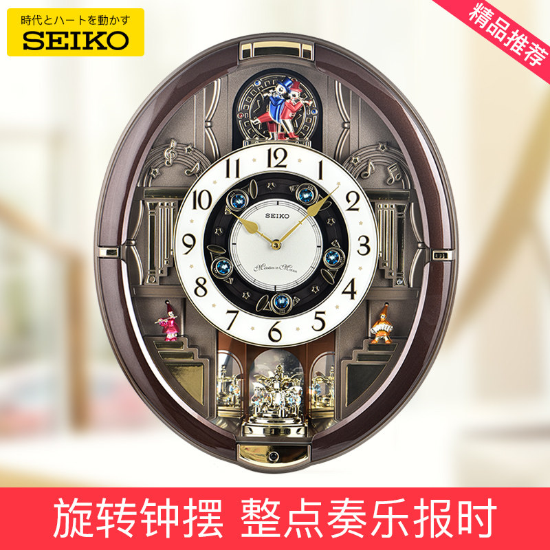SEIKO Japan Seiko Point Music News timepiece Eurostyle music hanging clock Living room hanging bell upscale music bells
