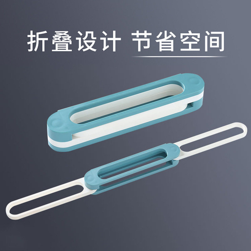 Foldable bathroom slipper rack wall hanging free punching toilet wall drain storage toilet shelf