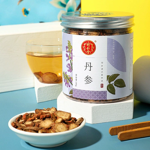 Пекин Тонгрентанг Флагманский магазин Официальный сайт Дэн Дэн Гинзенс нарезанные нарезанные кусочки кусочки порошкового чая Danshen подлинное 180 г