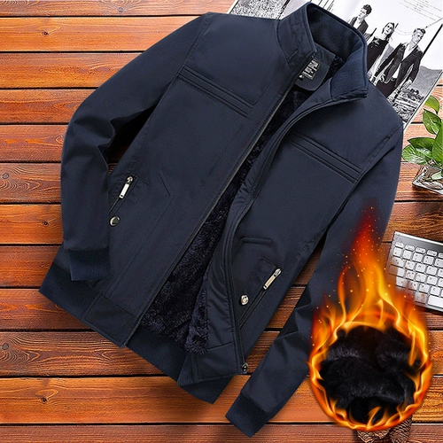 Мужская осенняя куртка, утепленная тонкая утепленный лонгслив, пуховик, для среднего возраста