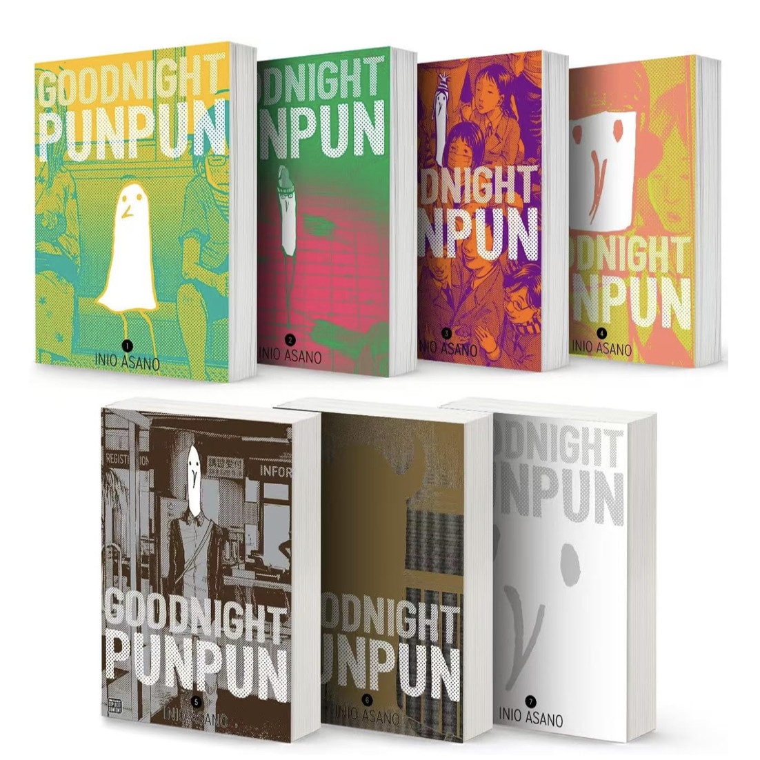 晚安布布 Inio Asano 英文原版漫画书1-7卷 Goodnight Punpun Volume 1-7 Collection 1 2 ...