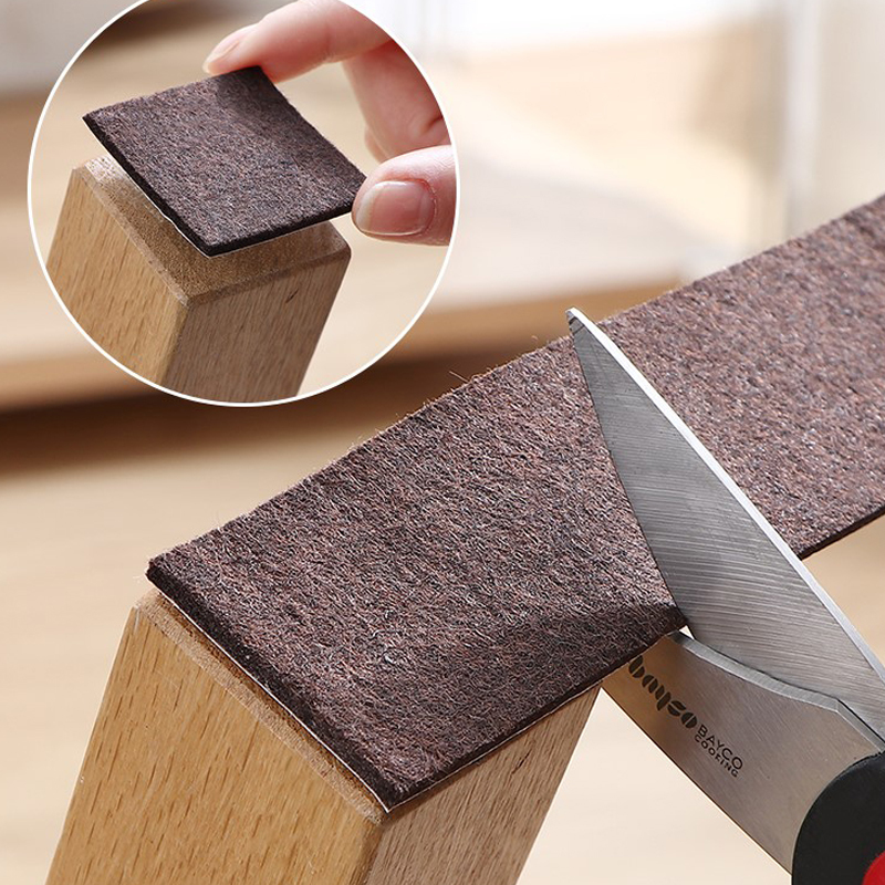 Felt Chair Leg Protectors, Stool Furniture Floor Table Leg Anti-Scratch Pads, Silent Stickers, Sofa Bed Leg Anti-Wear Stickers