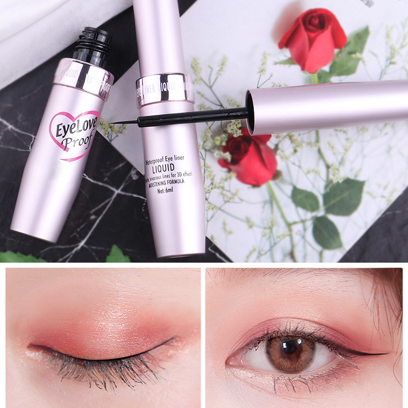 Eye line liquid female waterproof without fainting persistent soft head fine extremely thin soft hair bottled liquid hard Japanese eyelachline pen