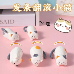 만화 롤링 새끼 고양이 매뉴얼 귀여운 새로운 스타일 바람려 지 시뮬레이션 새끼 고양이를 압축 한 퍼즐 인터넷 유명인 창조적 인 인터넷 유명인 장식품