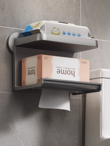 Нет отверстия для удара туалетная ткань коробка для туалетной бумаги туалетная туалетная ванная комната для ванной комнаты для хранения ванной комнаты на стене висят мобильный телефон рулон бумага Водонепроницаемость
