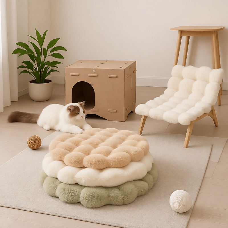 Qiuji cat and dog pet blanket is non-slip when cats step on milk