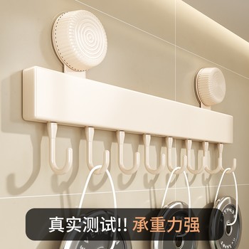 吸盘门后挂钩免打孔粘胶强力承重浴室排钩置物架入户门收纳挂衣架