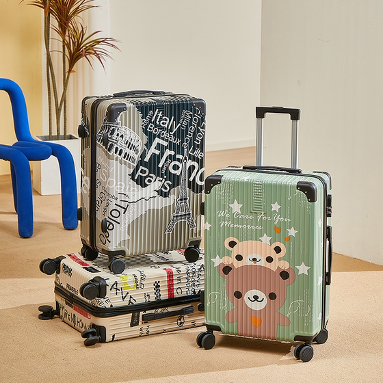 
20-inch large-capacity password suitcase 26-inch light sound universal wheel men and women cartoon suitcase short distance sturdy boarding