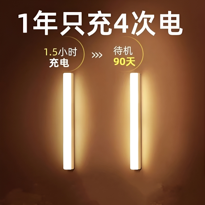 When Someone Comes, the Light Turns On. Rechargeable Human Body Sensor Light, Automatic Sensing Light for Night Use, Corridor and Entrance Light Strip, Wireless Magnetic Attachment When Someone Comes, the Light Turns On. Rechargeable Human Body Sensor Light, Automatic Sensing Light for Night Use, Corridor and Entrance Light Strip, Wireless Magnetic Attachment