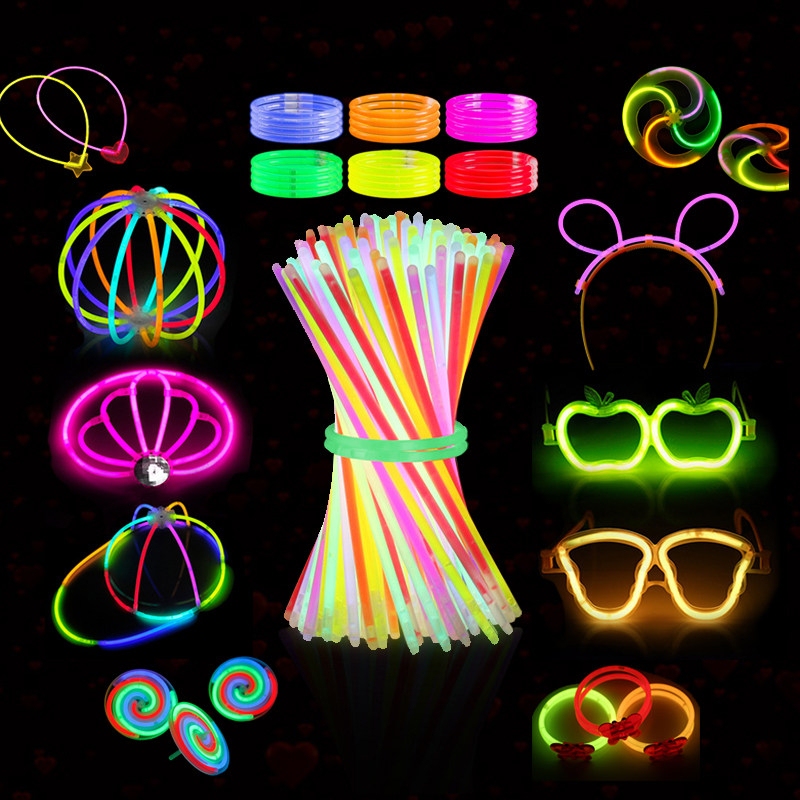 Glow Sticks Children's Luminous Bracelets Toys Colorful Tiktok Glow Dance Festival Party Outdoor Parent-Child Birthday Favorite