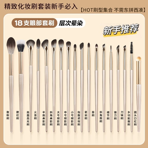 Кисть, карандаш для глаз, румяна для контуринга, щетка, полный комплект