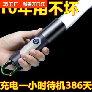 German wick portable flashlight rechargeable small strong light mini side light cob light endurance large capacity long-range