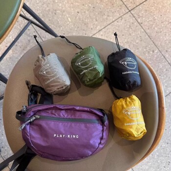 Foldable waist bag outdoor storage waterproof nylon cloth small bag running sports lightweight crossbody lightweight chest bag