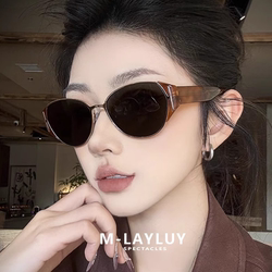 Potato Potato Mirror Retro Old Money Style Cat's Eye Sunglasses Women's 2025 New arrival Fancy Sunscreen Sunglasses UV Protection