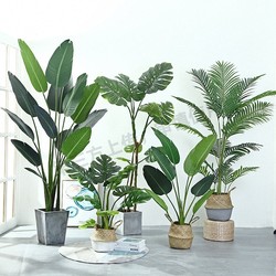 Artificial Plant Traveler Banana Bird of Paradise Tortoise Leaf Landscape Fake Green Plant Living Room Indoor Floor Decoration Potted Plant Bedroom