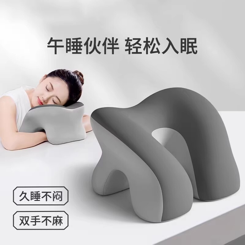 午後のお昼寝用枕、オフィスでのランチ休憩の必需品、ワークステーション用睡眠枕、フェイスピロー、小学生用枕、低反発フェイスピロー、首サポート枕