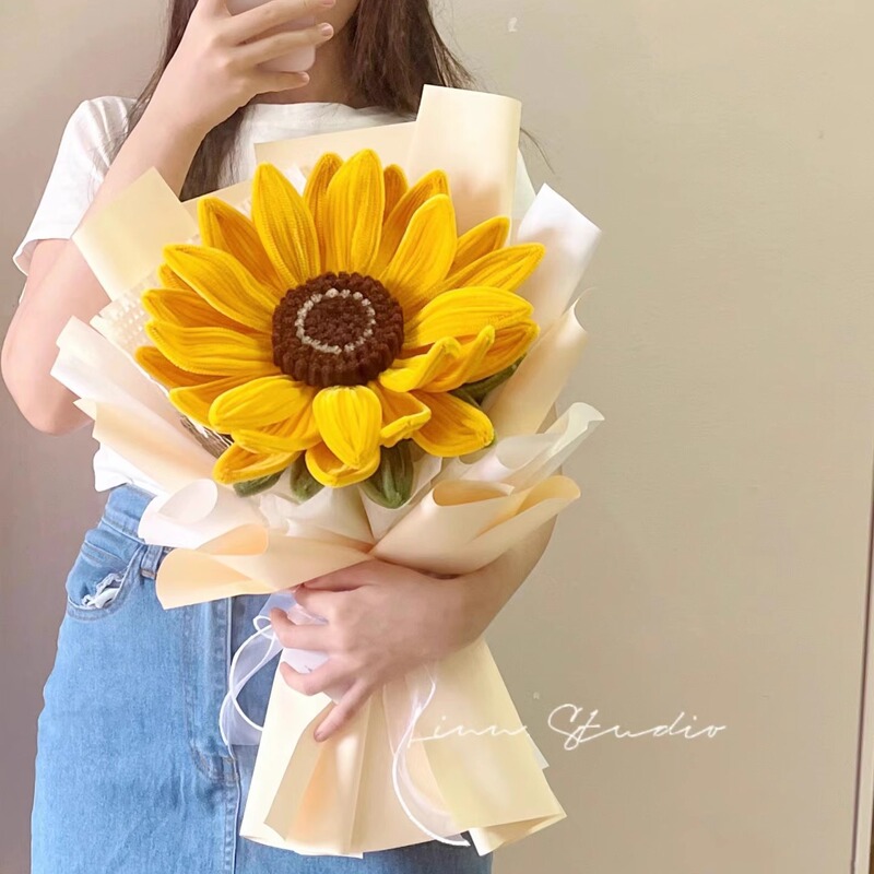 Sunflower Twist Stick Bouquet DIY Material Kit LAOSHU - Won First Prize in One Go, Finished Product Gift for Best Friends and Friends