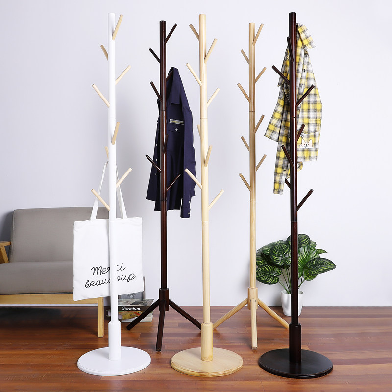 Solid wood cloakclothes rack floor hanging hanger cabinet Easy bedroom Home clothes Clothing Bag minimalist Hyundai