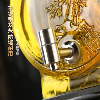 High-end sealed wine glass bottle with dragon q head household wine jar ginseng soaked wine bottle 1020 catties medicinal wine soaked wine