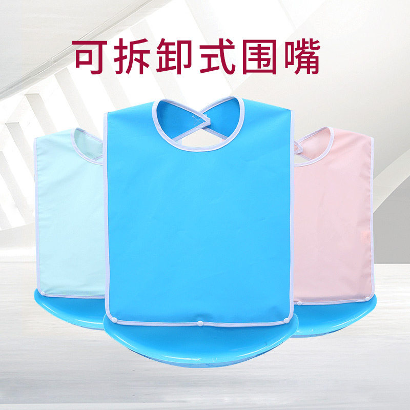 Elderly Dining Around Pocket Waterproof Adult Food Eating Containment Pocket Anti-Wash Pure Cotton Large Size Anti-Soup Water Elderly Spat Towel