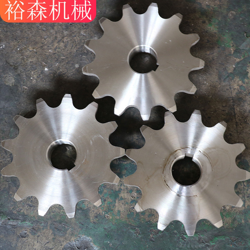 Set to make 08B stainless steel sprockets gear single row double row 06B10A12A industrial transmission sprockets to figure processing