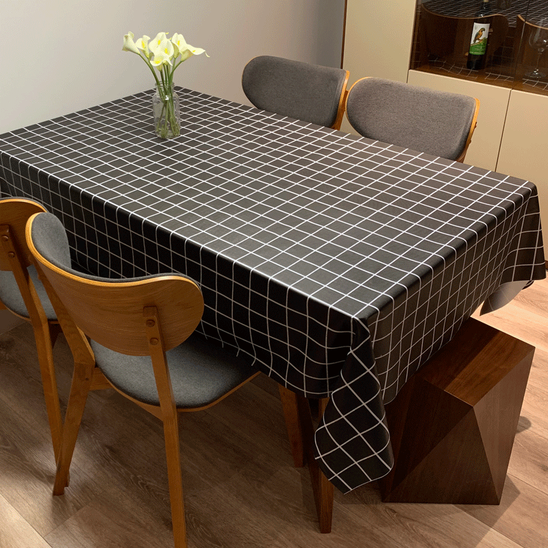 PVC tablecloth waterproof and oil and anti-stamping tables North Oub plastic tea couple of cloth in student tablecloth