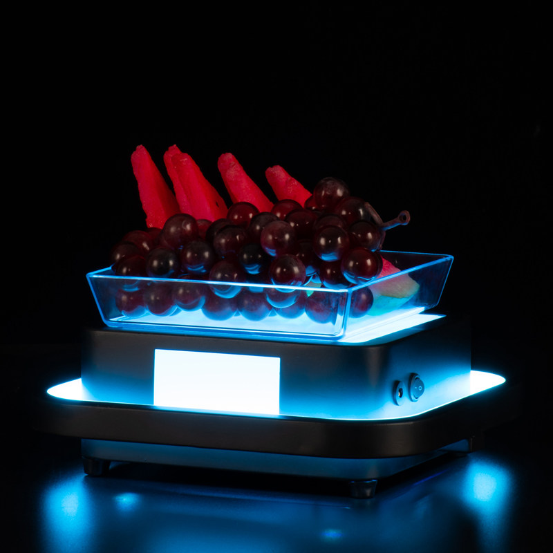 LED Bar KTV Snack Dish Color Light Monolayer Cake Fruit Shelf Creative Snacks Parquet Pubs Light Fruit Pan