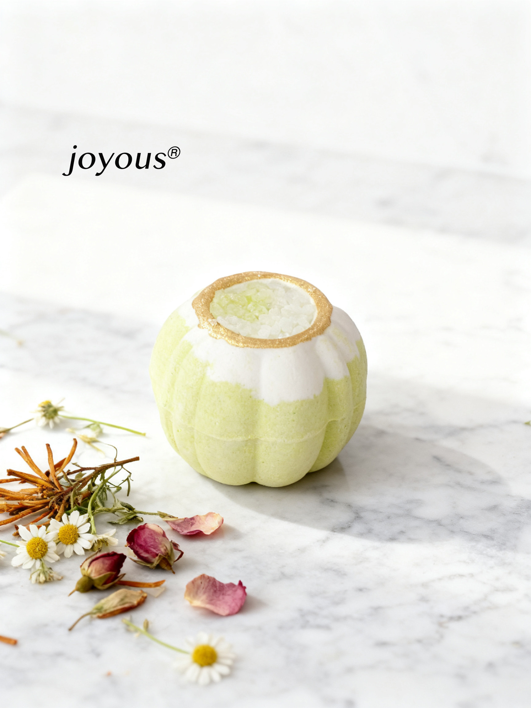 【中國直郵】 Joyous 甄禦南瓜香氛浴鹽球 四合一禮盒裝 110克*4顆 【送泡泡浴液*4包+浴缸袋*4包+玫瑰乾花*4包】網紅爆炸浴鹽泡泡球 滋潤保濕泡泡浴 浪漫泡澡