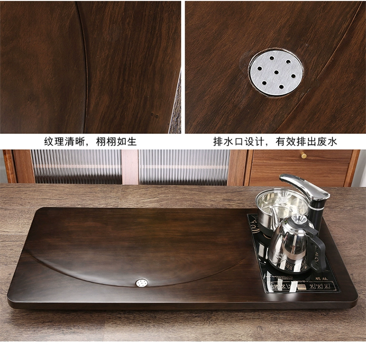 Khay trà hộ gia đình hoàn toàn tự động tất cả trong một ấm đun nước bàn trà trà biển bộ kung fu cát tím bộ trà ánh sáng sang trọng đơn giản baàn trà điện