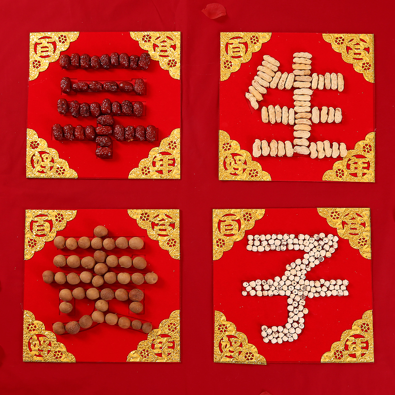 Wedding room decoration early birth noble son template wedding man bedroom press bed doll grinding ornaments creative wedding layout supplies