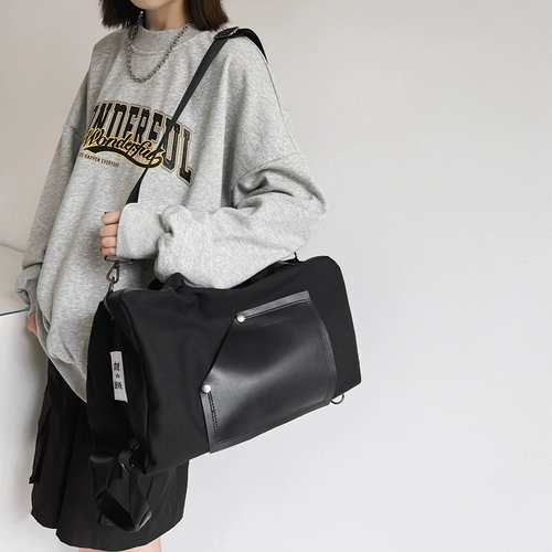 Японский ранец, брендовый рюкзак, черная сумка на одно плечо подходит для мужчин и женщин