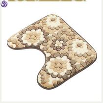 Toilet foot pad U-shaped foot pedal waterproof foot home absorbent toilet toilet front foot pad raised floor mat