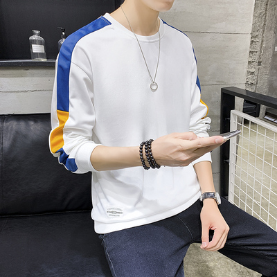 加绒保暖长袖圆领套头休闲卫衣男