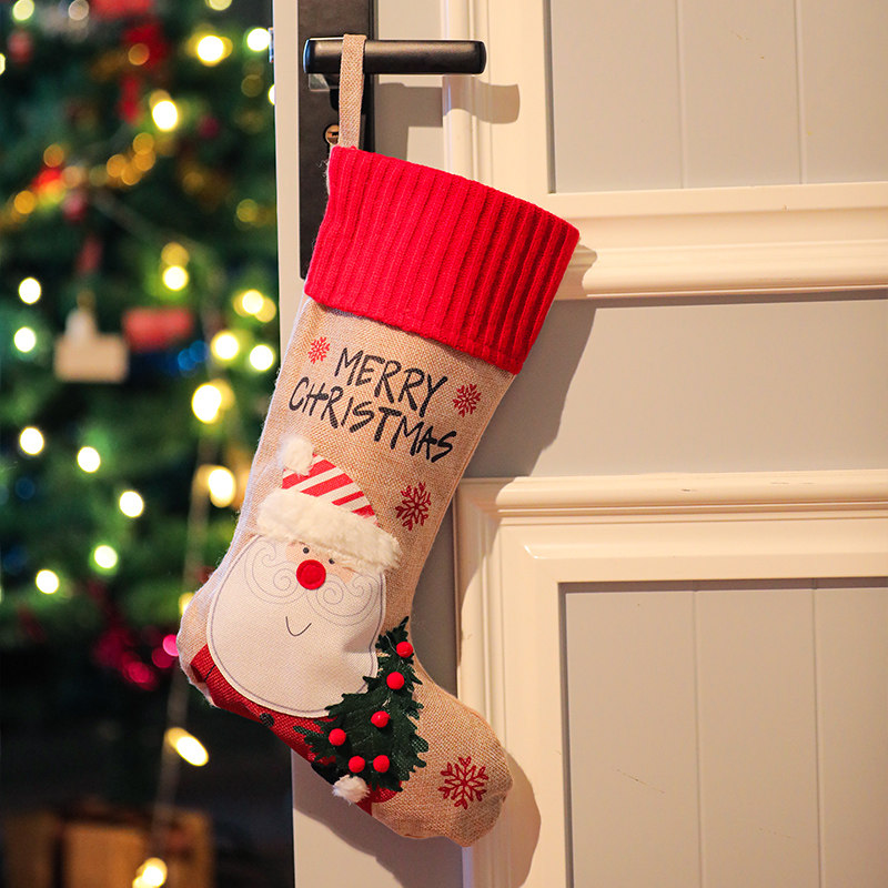 Christmas Socks Digital Gift Bag Decoration Kindergarten Christmas Children Candy Gift Socks Supersize Seniors Socks-Taobao