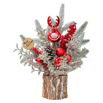 2023 new small pe Christmas tree home luminous mini high-end desktop creative ornaments Christmas decoration