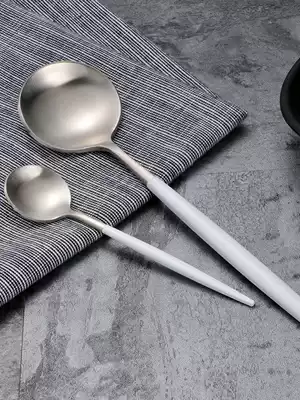 Nordic Portuguese tableware ins Wind 304 stainless steel silver Western steak knife and fork Net red gift spoon chopsticks