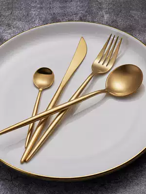 Nordic Portuguese tableware ins Wind 304 stainless steel silver Western steak knife and fork Net red gift spoon chopsticks