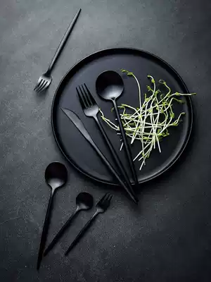 Nordic Western tableware knife and fork Net red cutlery set steak knife and fork spoon three-piece spoon Fork home ins Wind