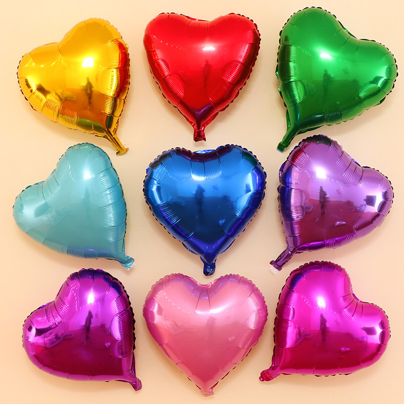 Wedding Celebration Heart-shaped Aluminum Film Balloon Birthday Party Courant Wedding Table White Decorative Love Aluminum Foil Balloon