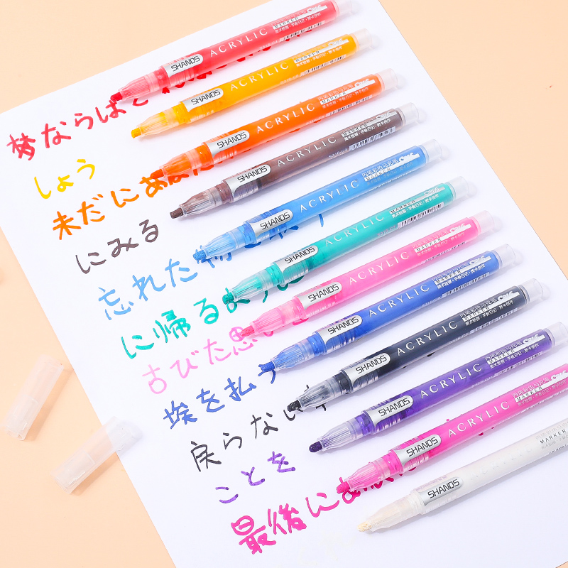 Acrylic marker pen set for students animation hand-drawn special painting graffiti DIY Water-based color 12 colors 36 colors paint pen multi-color set mixed optional painting art students Middle school students