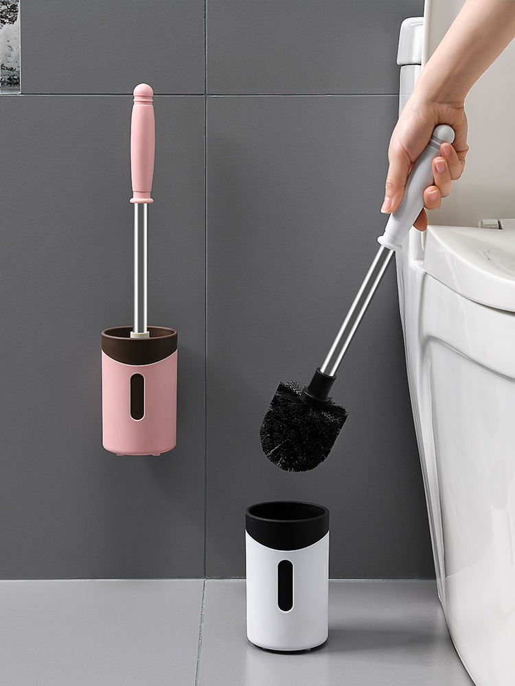 Toilet brush No dead angle toilet brush hole-free long handle wall-mounted household powder room toilet cleaning kit