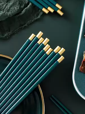 Nordic light luxury environmental protection ceramic chopsticks household high-end household mildew-proof high temperature-resistant tableware Net red chopsticks ten pairs