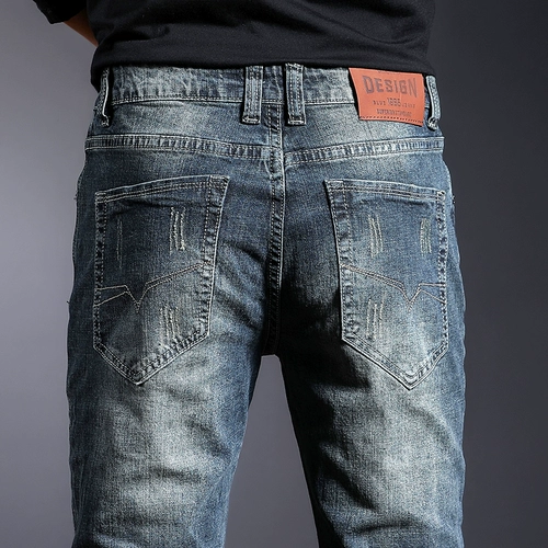 Ретро штаны, джинсы, европейский стиль, осенние, свободный прямой крой