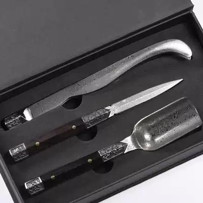 Household Pu'er tea knife set Three-piece tea needle tea clip tea spoon set Kung Fu tea set Tea ceremony spare parts