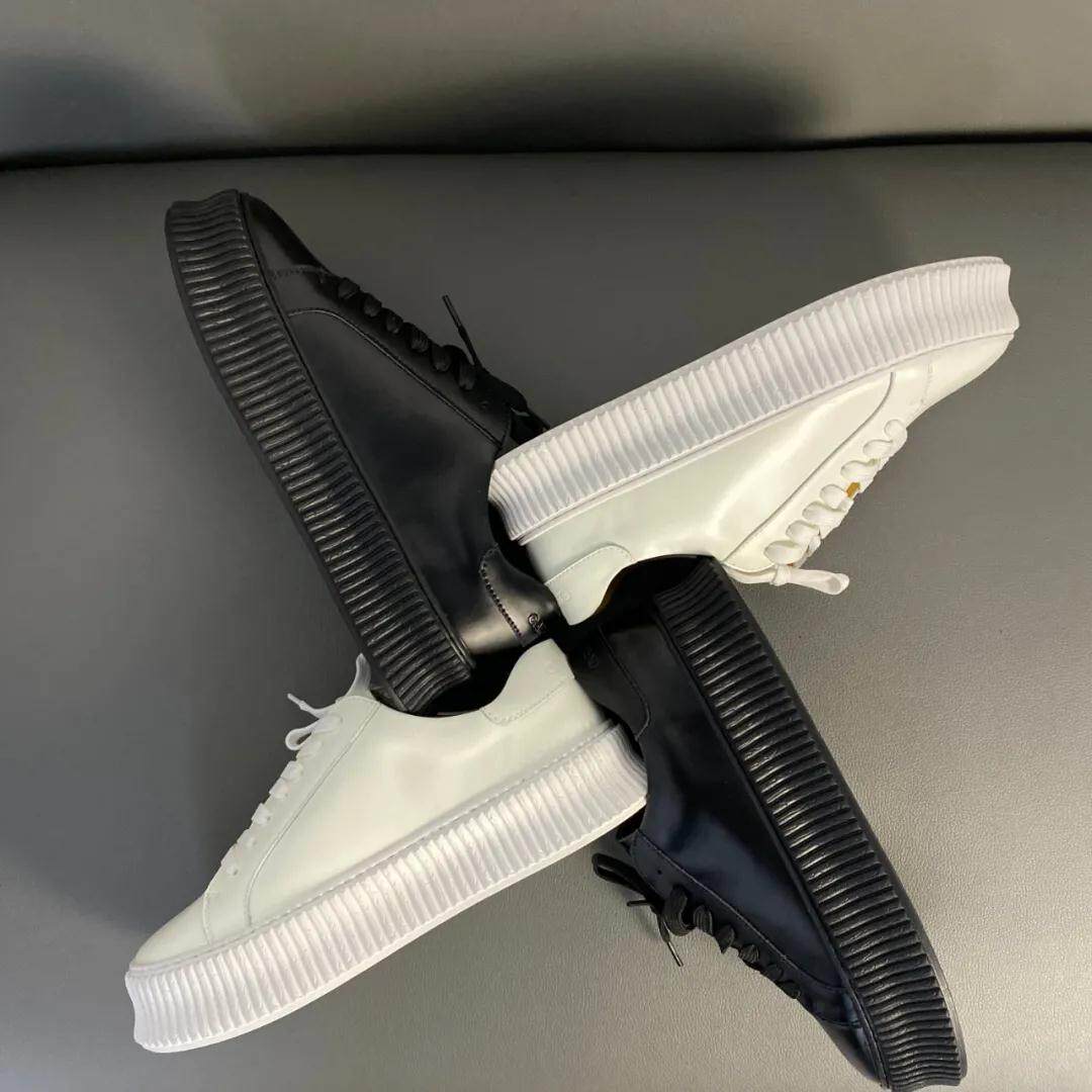 This is how deities and sensals love genuine leather pine pastry shoe thick bottom biscuit shoes 100 hitch hiking casual board shoes