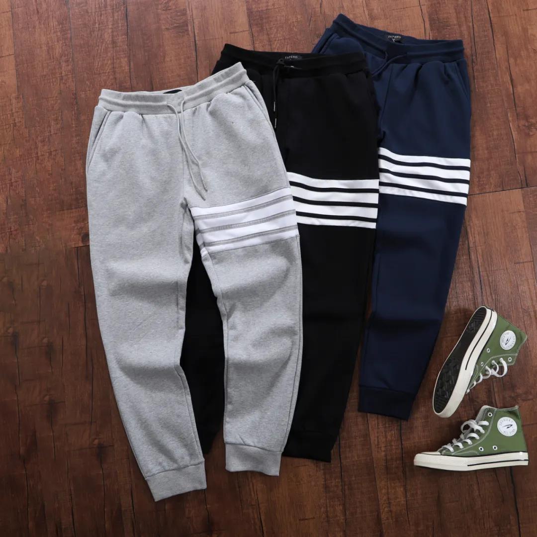 Great love British style plus velvet thickening autumn and winter men's warm waist sweatpants sports casual pants