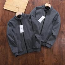 Heavy Head Drama Factory Foreign Trade Factory Bull Goods Spring Mens Stand Plus Suede Pure Color Outdoor Jacket Jacket