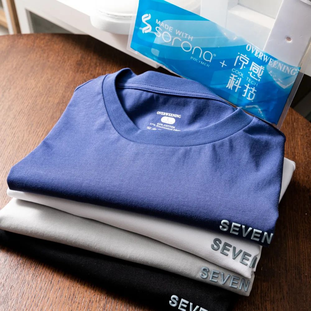 Self-leaving 10 pieces DuPont tech long suede cotton summer pure color minimalist 100 hitch round collar short sleeve boomer T-shirt male