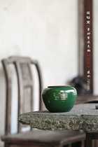 Jingdezhen Lin Songtang Fuan red copper cover Crane Ripple color glaze Jianshui Purple Sand Clay Tea Residue Fighting Spittoon Tea Road Accessories